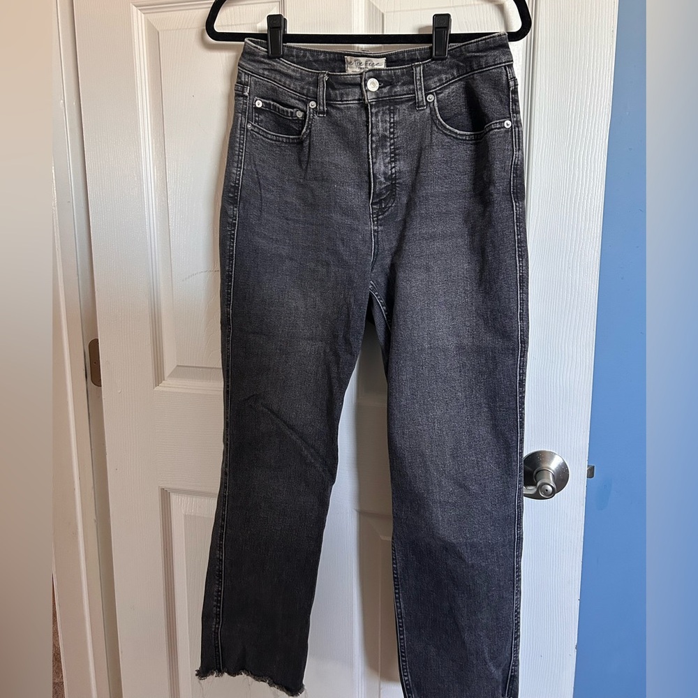 We The Free Dark Gray Straight Leg Jeans
